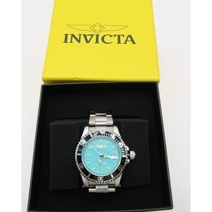 Invicta Pro Diver Aurenova 40mm Turquoise Dial Stainless Steel Watch Black Bezel